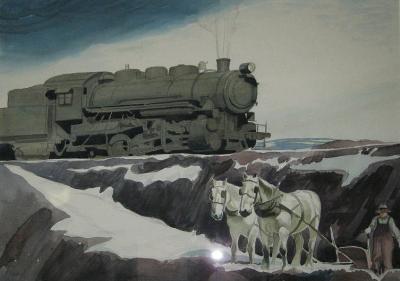 Sample artwork by Paul Ulen (1894 - 1976), known for large-scale watercolor painting - View similar artists and auction records